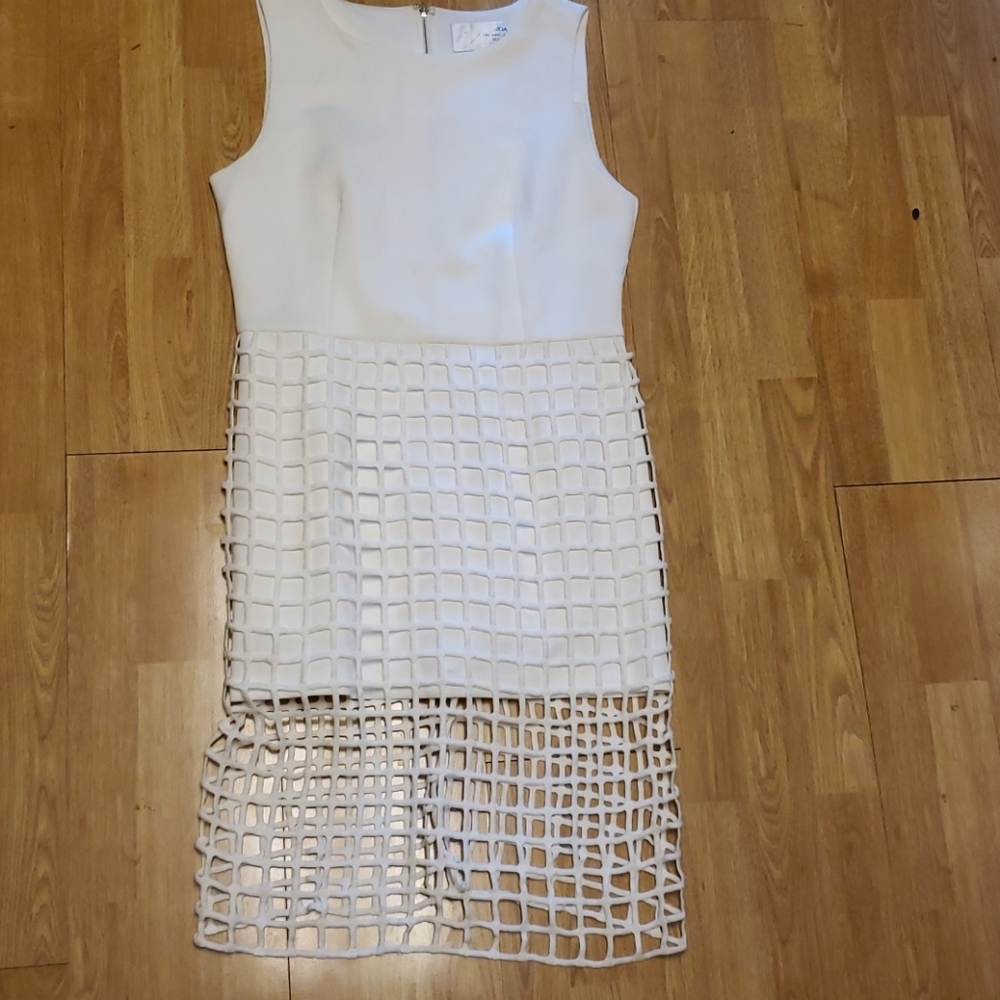 JOA lattice cage skirted dress sz large